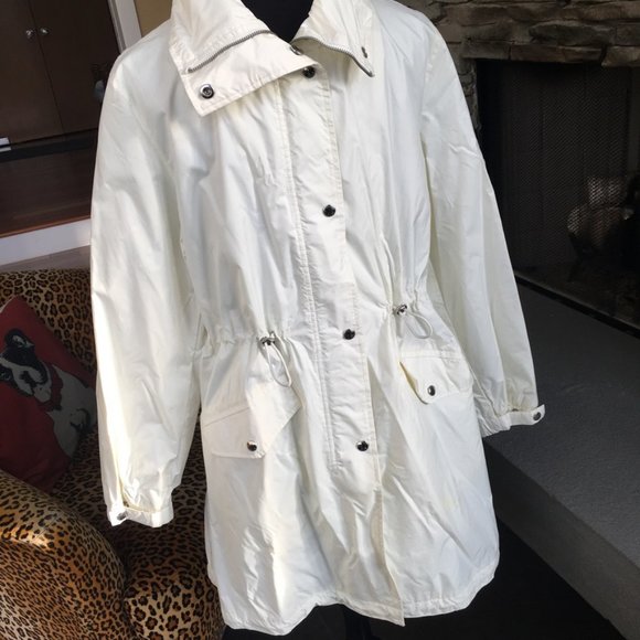 michael kors white rain jacket